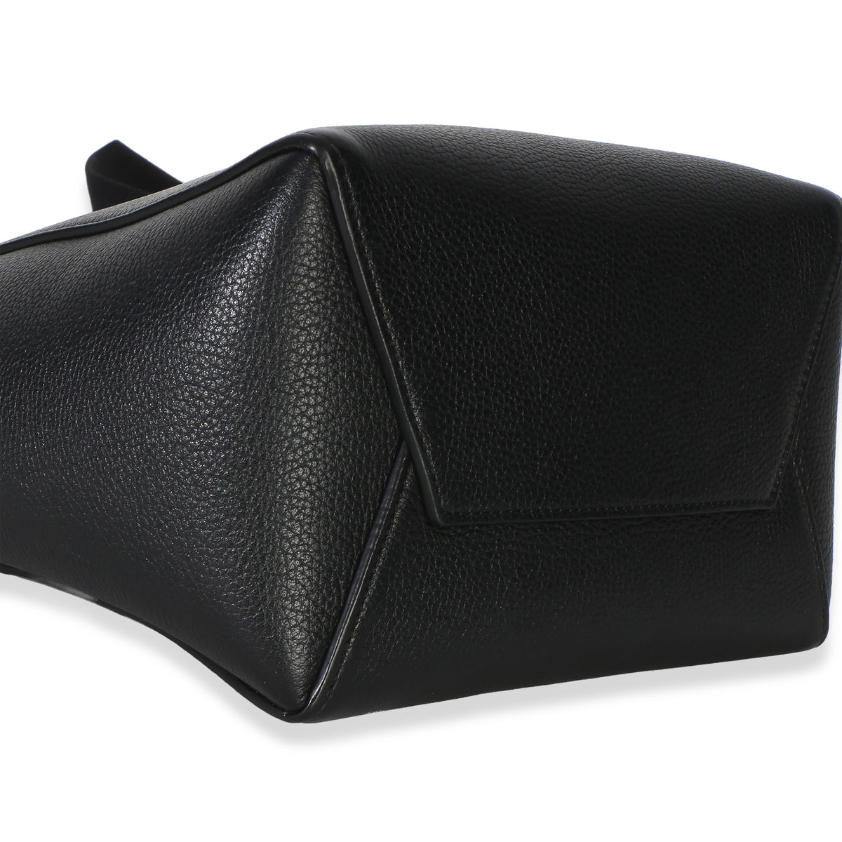 Celine Black Soft Grained Calfskin Small Sangle Bucket Bag Handbag 6