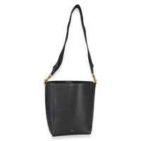 Celine Black Soft Grained Calfskin Small Sangle Bucket Bag Handbag 7