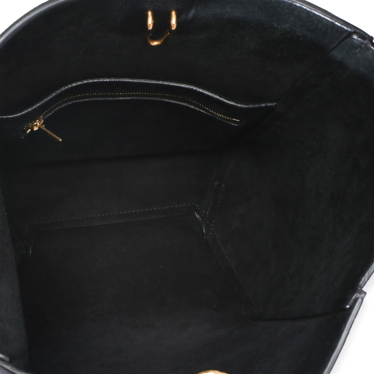 Celine Black Soft Grained Calfskin Small Sangle Bucket Bag Handbag 8