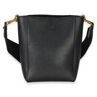 Celine Black Soft Grained Calfskin Small Sangle Bucket Bag Handbag fv
