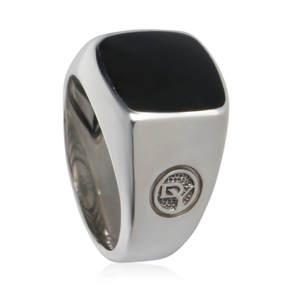 David Yurman Sterling Silver Onyx Signet Ring 2