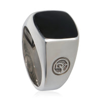 David Yurman Sterling Silver Onyx Signet Ring 2