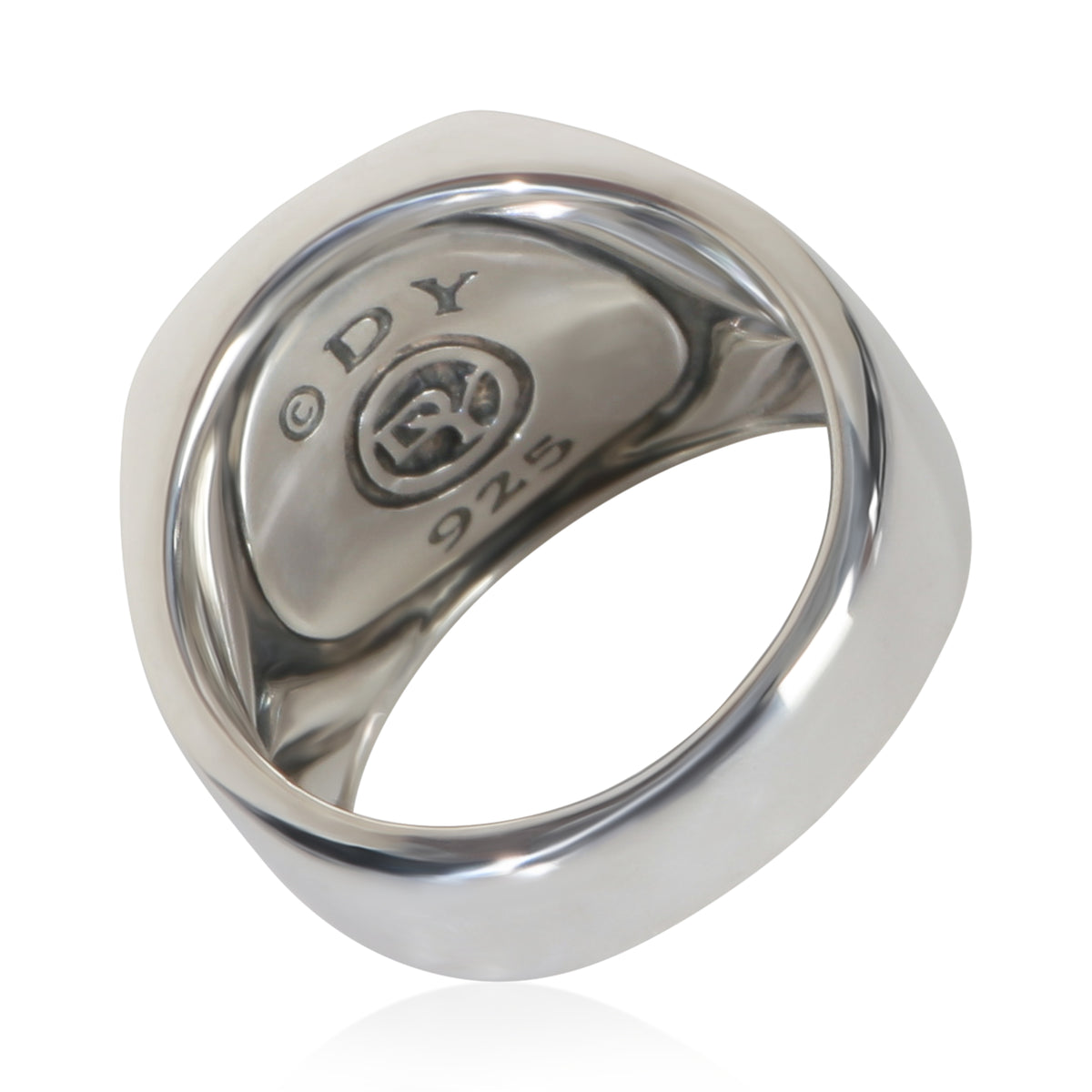 David Yurman Sterling Silver Onyx Signet Ring 3
