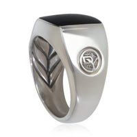 David Yurman Sterling Silver Onyx Signet Ring 4