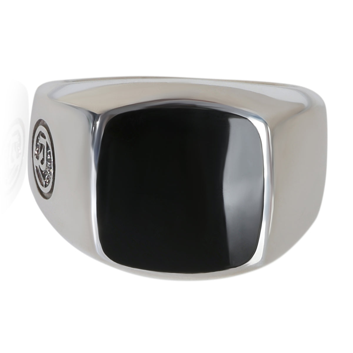 David Yurman Sterling Silver Onyx Signet Ring fv