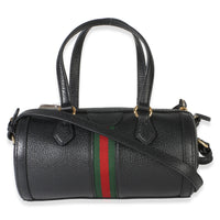 Gucci Black Grained Calfskin Small GG Ophidia Boston Bag Handbag 4