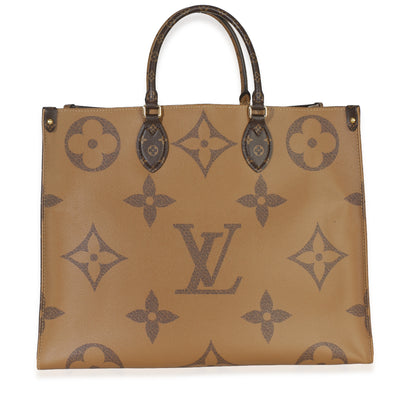 Louis Vuitton Reverse Monogram Canvas Onthego GM Handbag fv