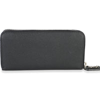 Saint Laurent Black Grain De Poudre Zip Around Travel Wallet Wallet 4