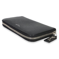 Saint Laurent Black Grain De Poudre Zip Around Travel Wallet Wallet 6