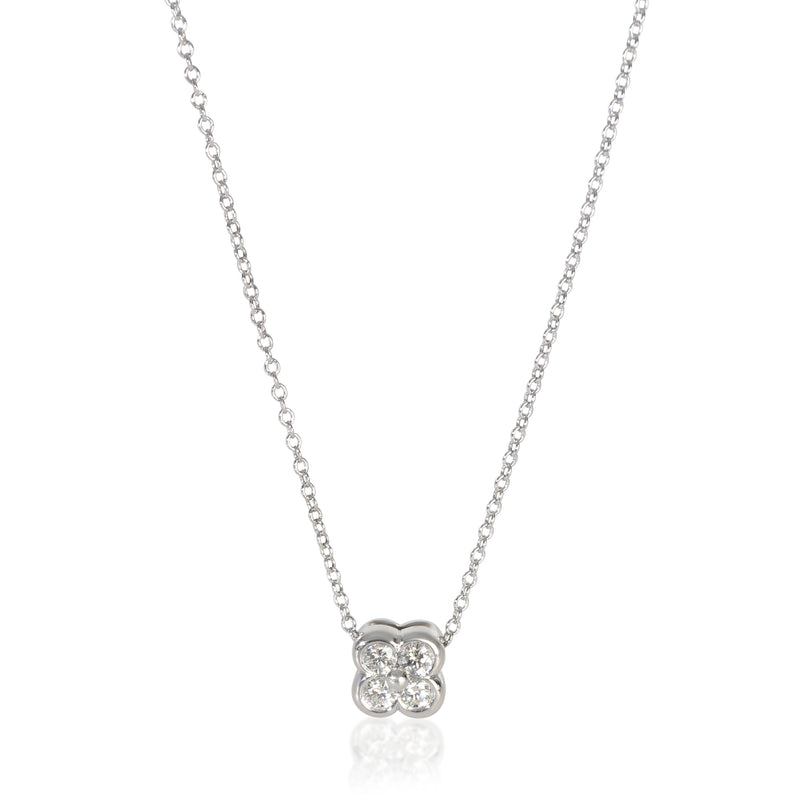 Tiffany & Co. Sterling Silver Diamond Lace Pendant fv