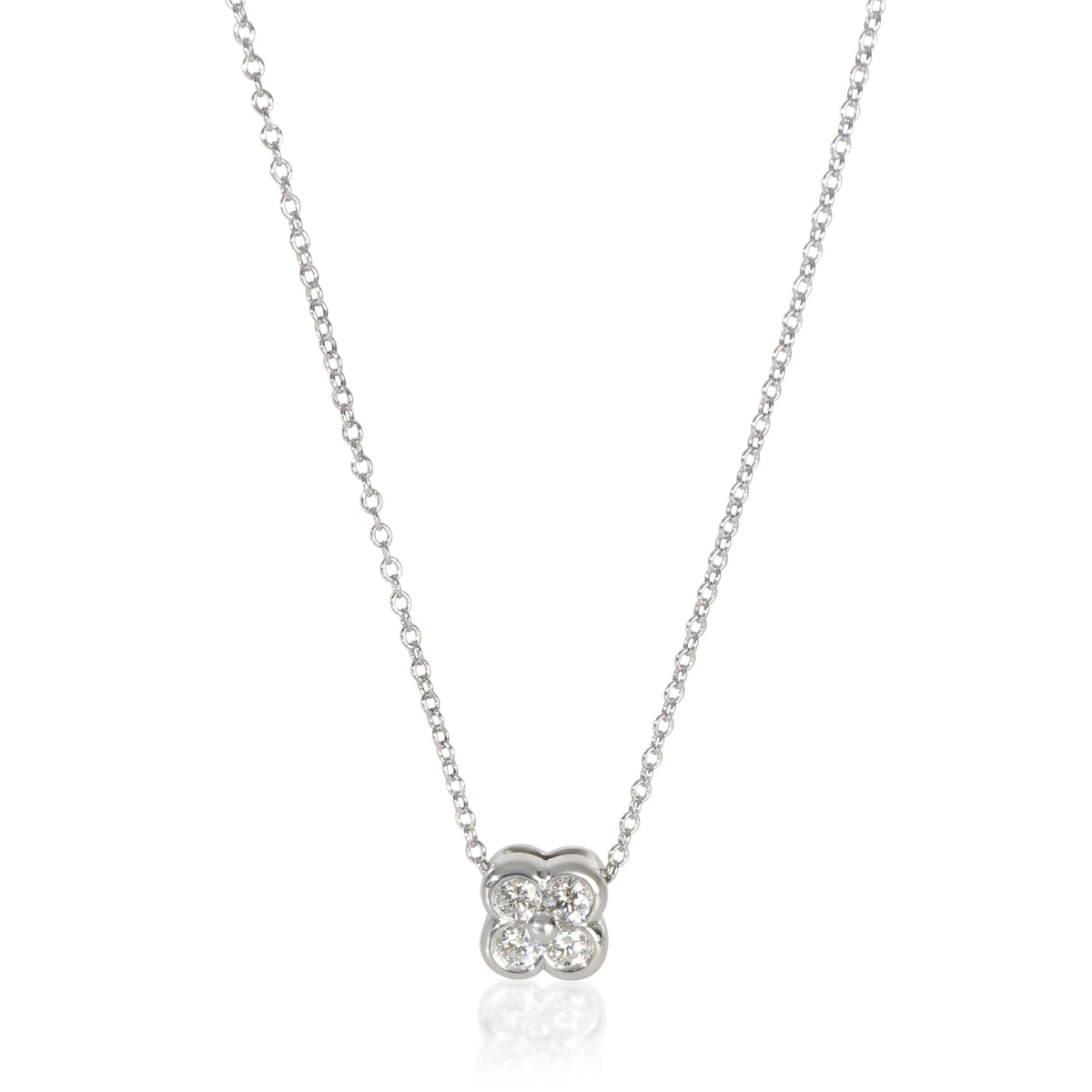 Tiffany & Co. Sterling Silver Diamond Lace Pendant fv