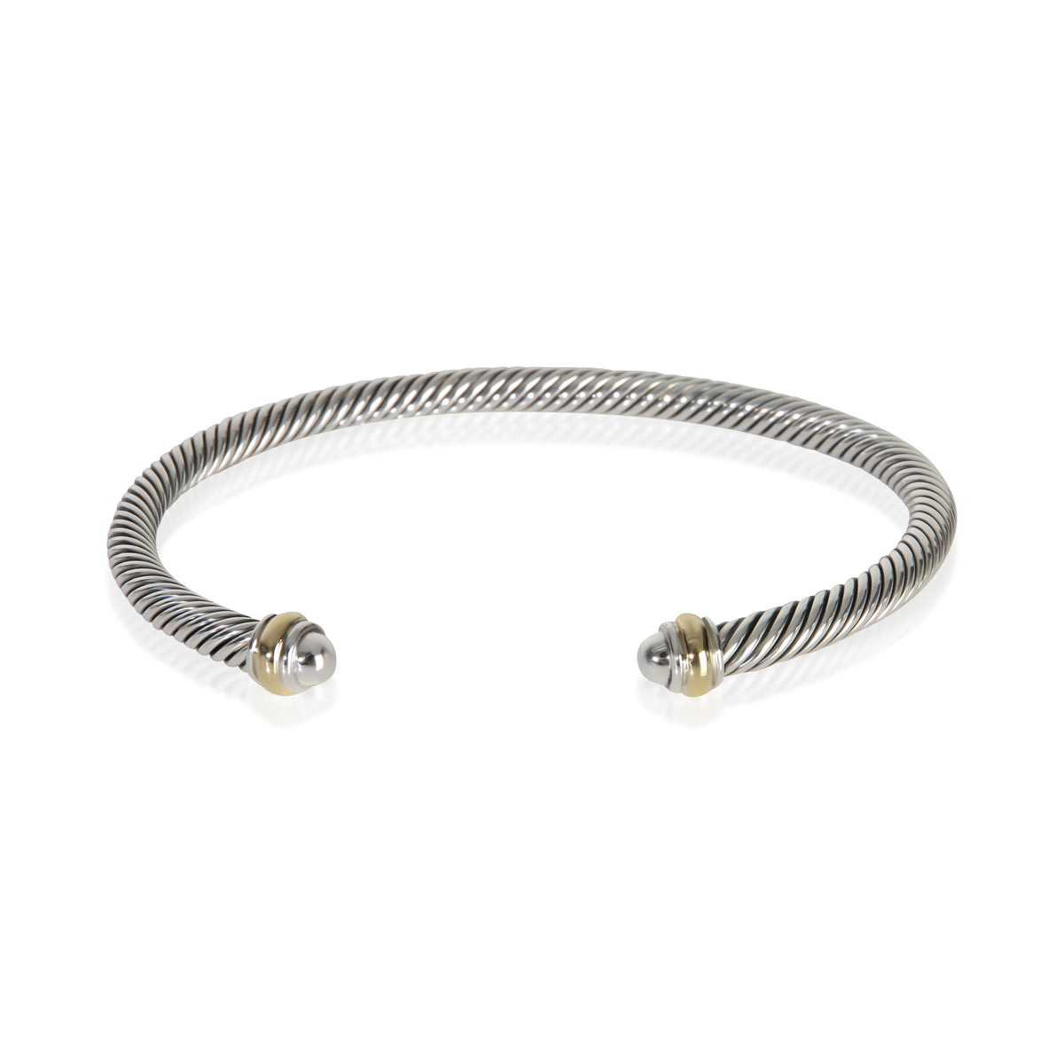 David Yurman Yellow Gold & Sterling Silver  Cable Classic Bracelet fv