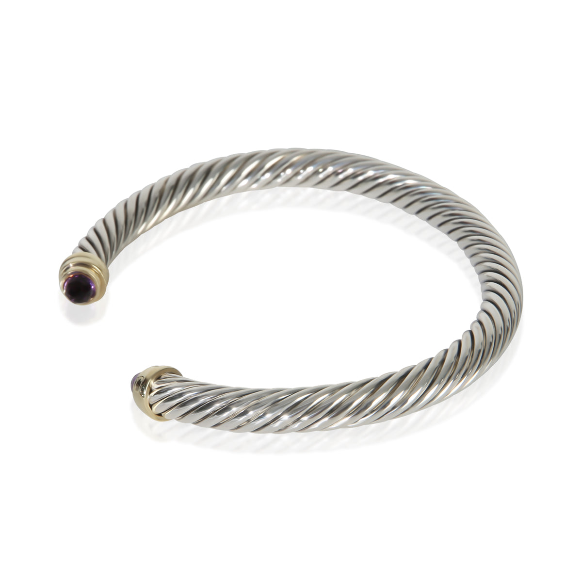 David Yurman Sterling Silver Amethyst Cable Classic Bracelet 2