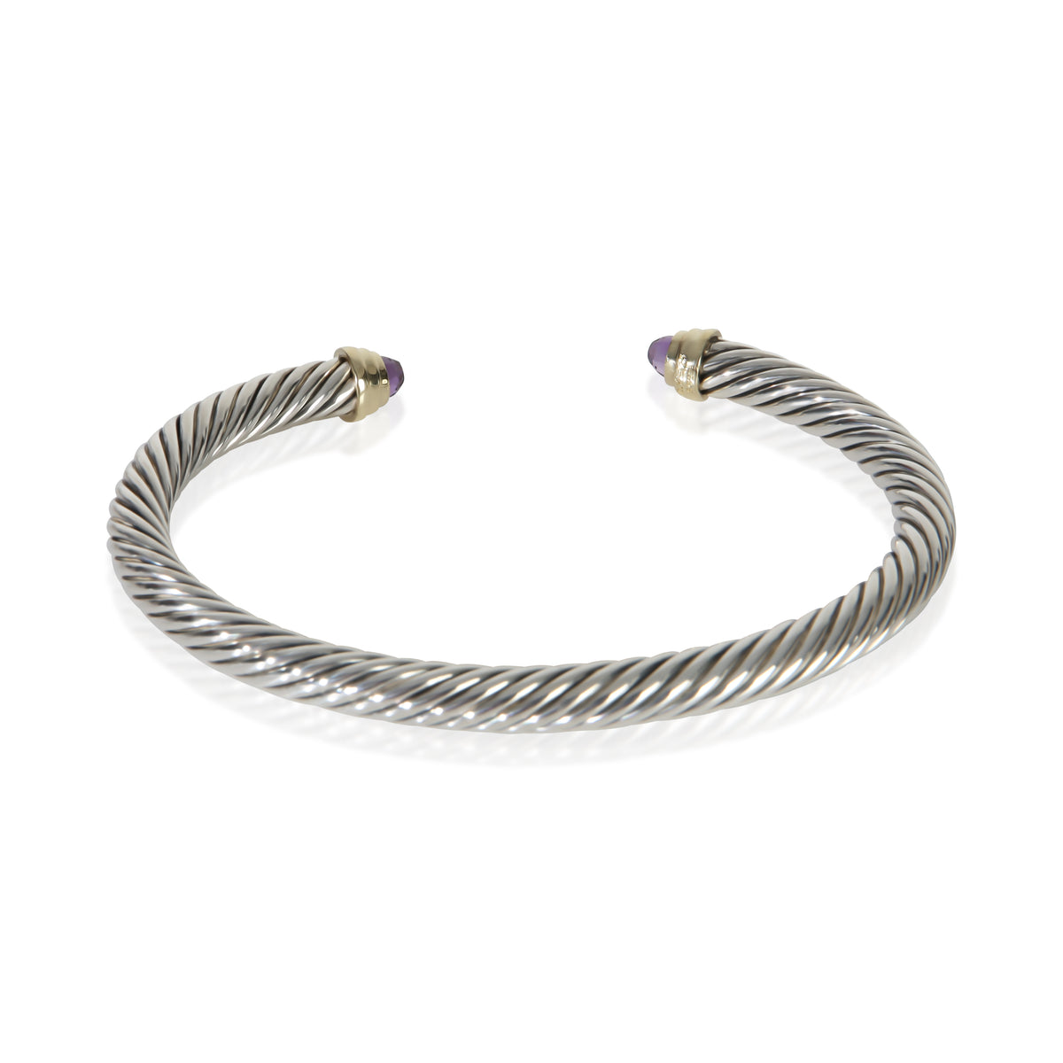 David Yurman Sterling Silver Amethyst Cable Classic Bracelet 3