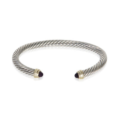 David Yurman Sterling Silver Amethyst Cable Classic Bracelet fv
