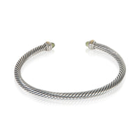 David Yurman Yellow Gold & Sterling Silver Peridot Cable Classic Bracelet 3