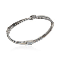 David Yurman Sterling Silver Diamond Crossover X Bracelet 4