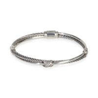 David Yurman Sterling Silver Diamond Crossover X Bracelet fv