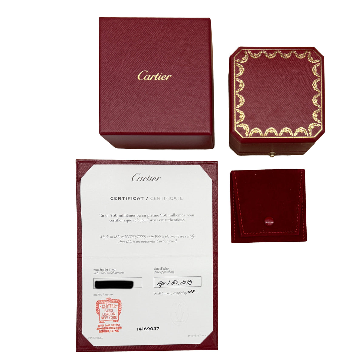 Cartier Yellow Gold  Small Model Love Ring box