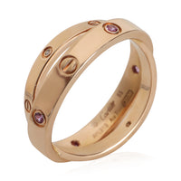 Cartier Rose Gold Sapphire and Diamond Double Love Ring 5
