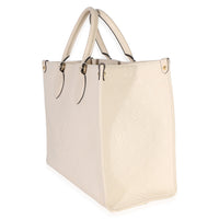 Louis Vuitton Creme Giant Monogram Empreinte Onthego MM Handbag 2