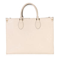 Louis Vuitton Creme Giant Monogram Empreinte Onthego MM Handbag fv