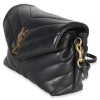 Saint Laurent Black Y Quilted Calfskin Monogram Toy Loulou Crossbody Handbag 2