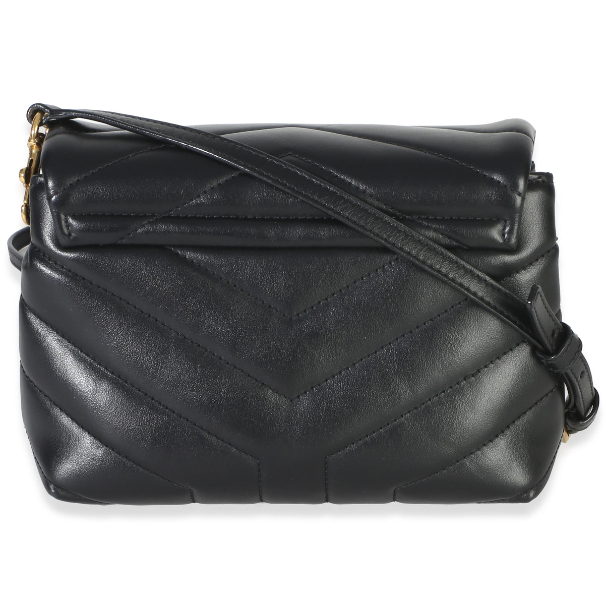 Saint Laurent Black Y Quilted Calfskin Monogram Toy Loulou Crossbody Handbag 4