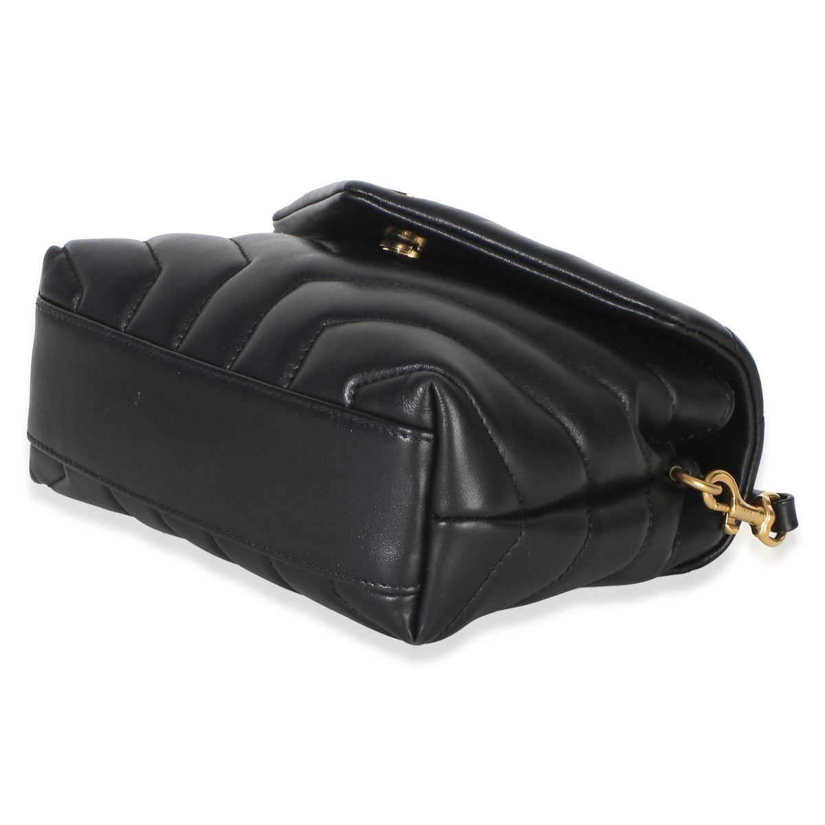 Saint Laurent Black Y Quilted Calfskin Monogram Toy Loulou Crossbody Handbag 6