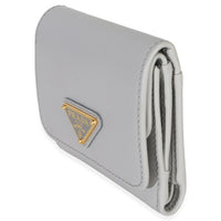 Prada Grey Leather Trifold Compact Wallet Wallet 2