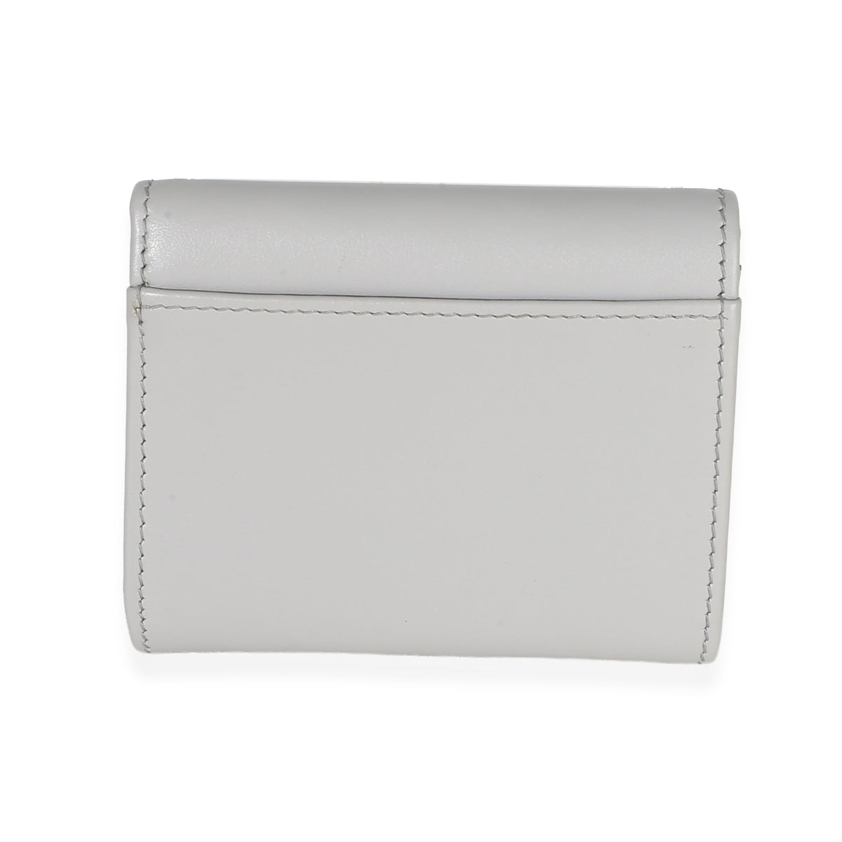 Prada Grey Leather Trifold Compact Wallet Wallet 4
