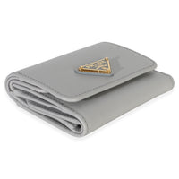 Prada Grey Leather Trifold Compact Wallet Wallet 7