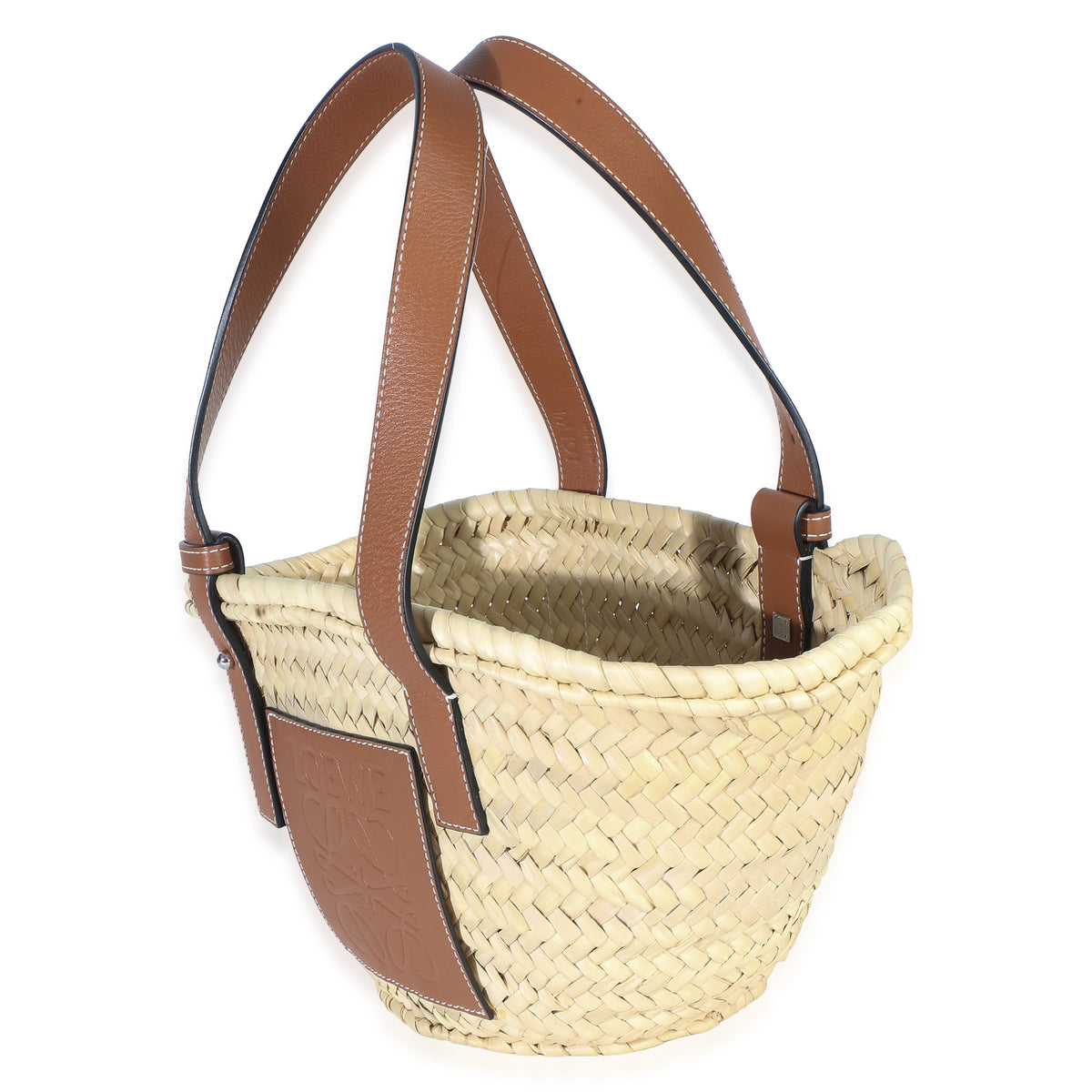 Loewe Natural Tan Raffia Small Basket Bag Handbag 2