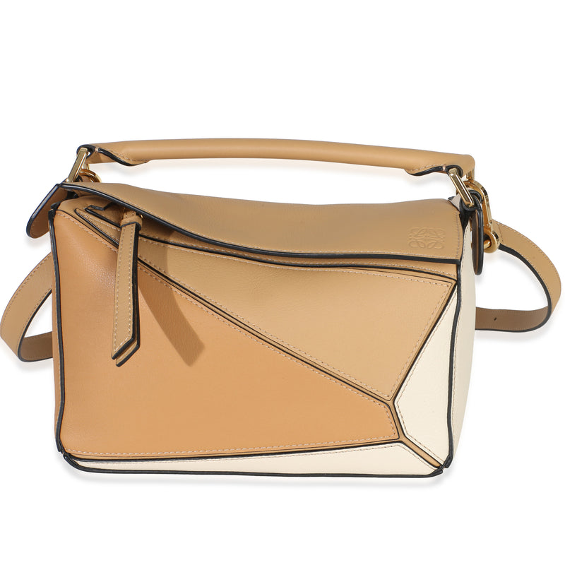Loewe Dune Warm Desert Calfskin Small Puzzle Bag Handbag id
