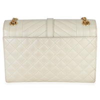 Saint Laurent Beige Grain De Poudre Mixed Triquilt Small Monogram Satchel Handbag 4