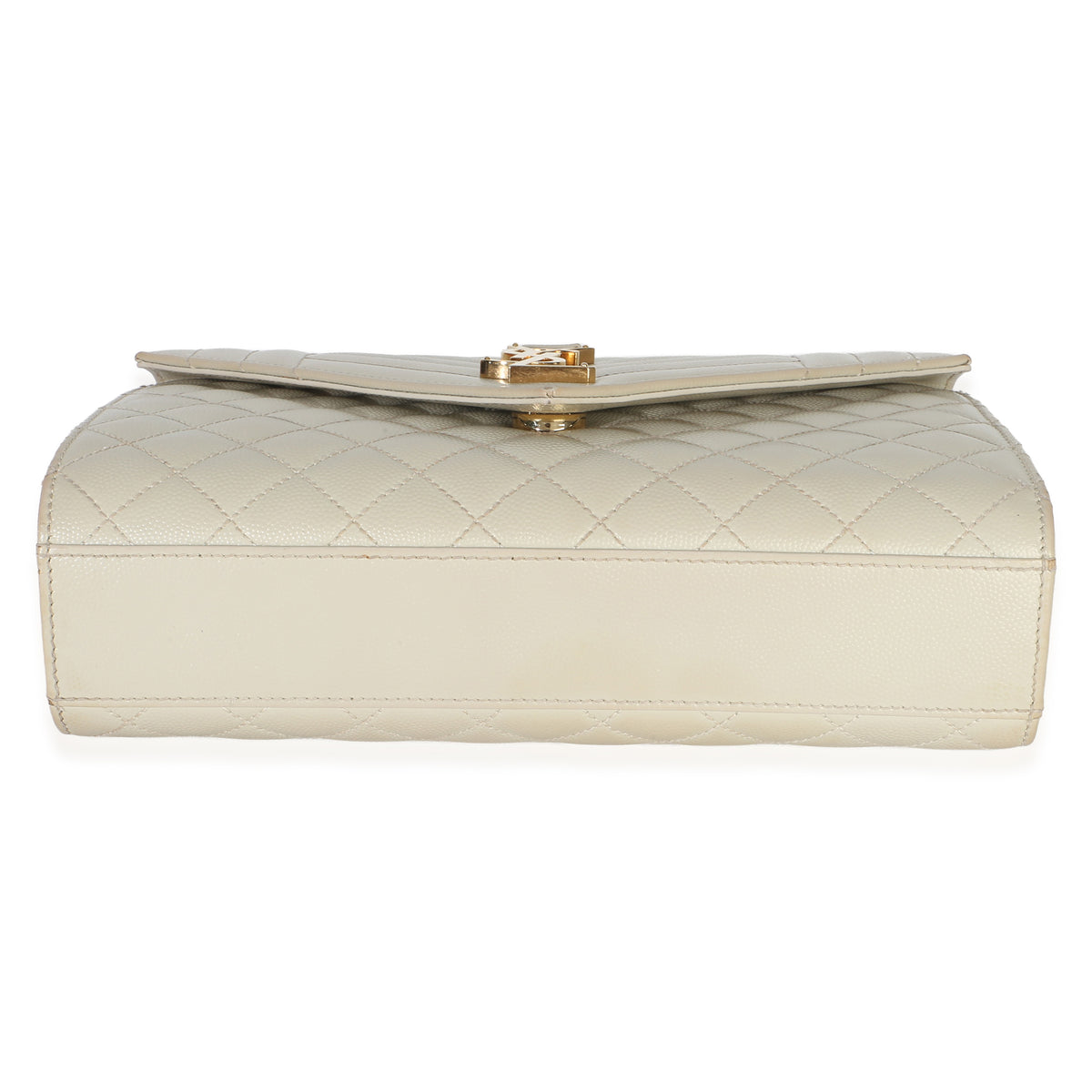Saint Laurent Beige Grain De Poudre Mixed Triquilt Small Monogram Satchel Handbag 5
