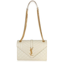 Saint Laurent Beige Grain De Poudre Mixed Triquilt Small Monogram Satchel Handbag 8