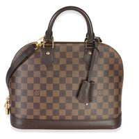 Louis Vuitton Damier Ebene Canvas Alma PM Handbag fv
