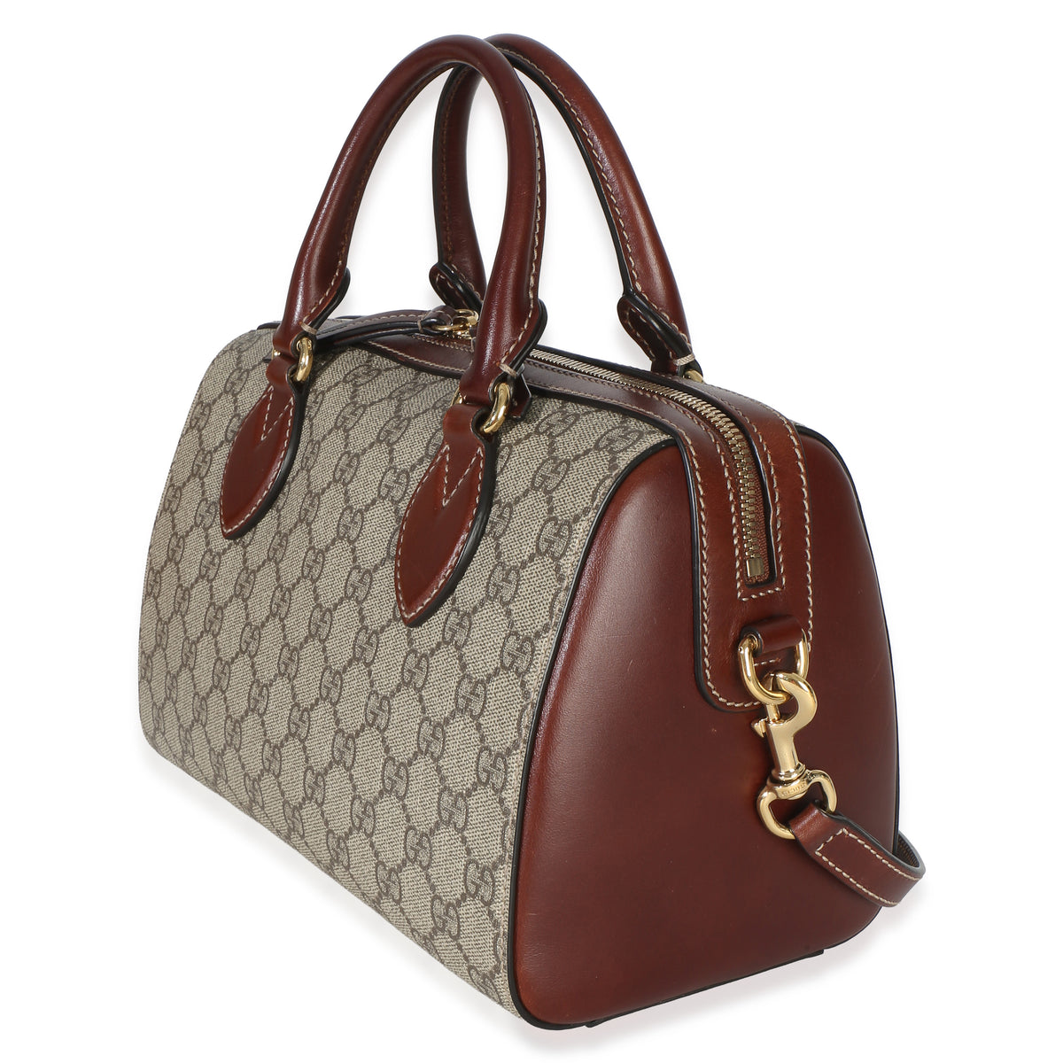 Gucci Brown GG Supreme Canvas Small Boston Bag Handbag 2
