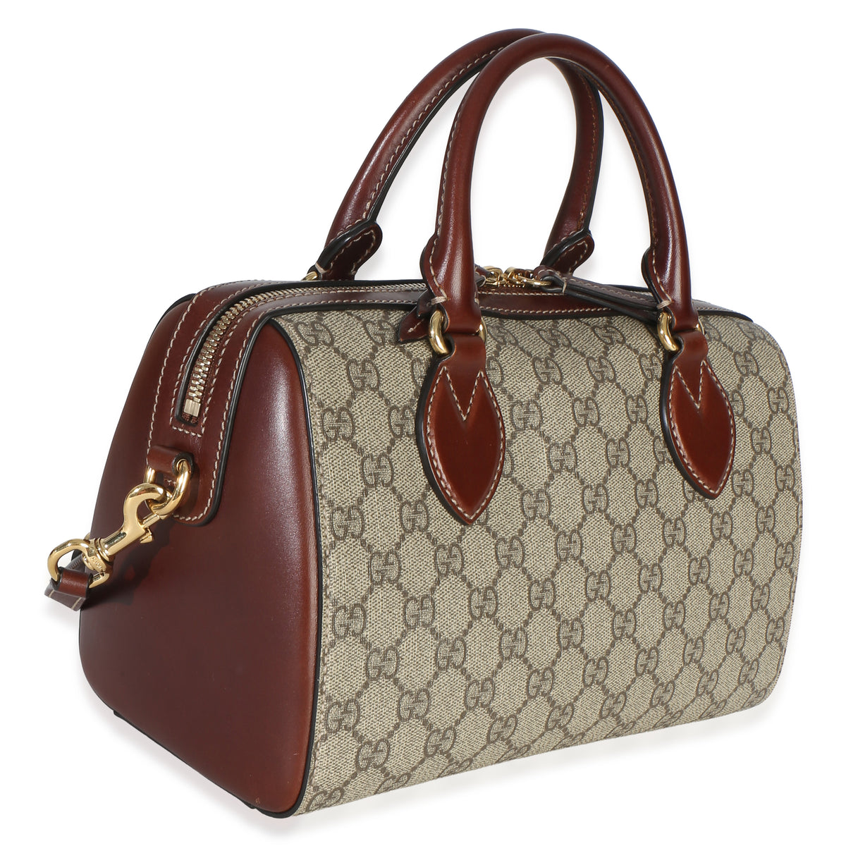 Gucci Brown GG Supreme Canvas Small Boston Bag Handbag 3