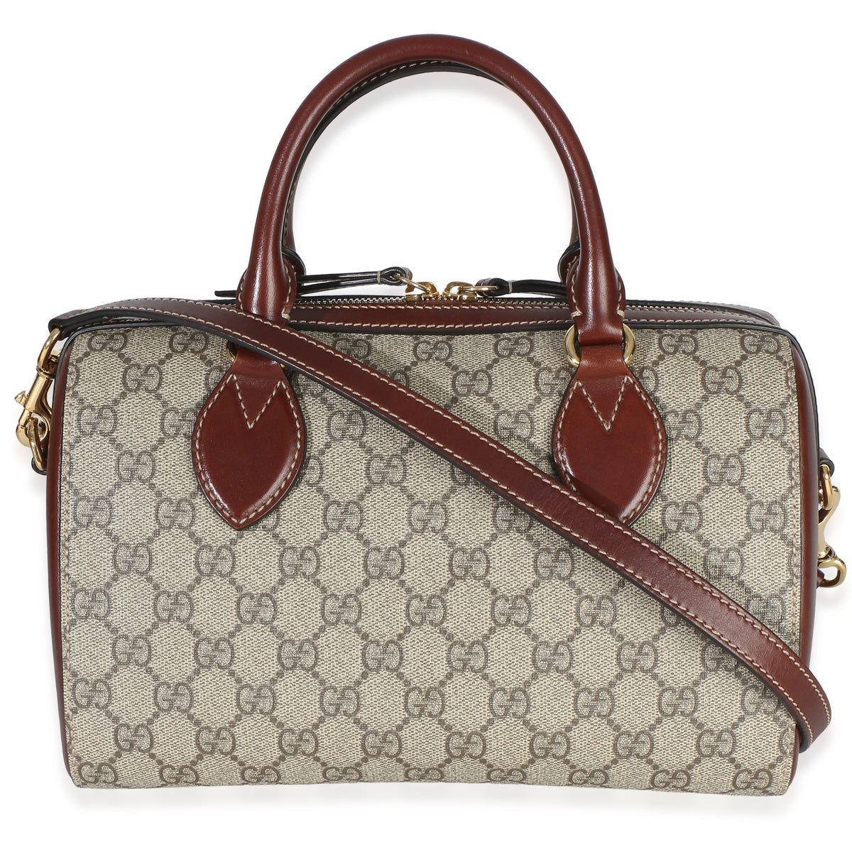 Gucci Brown GG Supreme Canvas Small Boston Bag Handbag 4