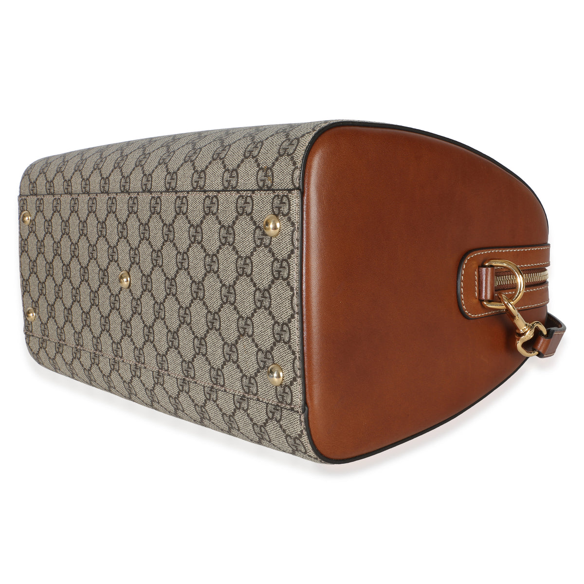 Gucci Brown GG Supreme Monogram Large Boston Bag Handbag 6