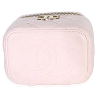Chanel Pink Quilted Lambskin Coco Chain Mini Vanity Case Handbag 5