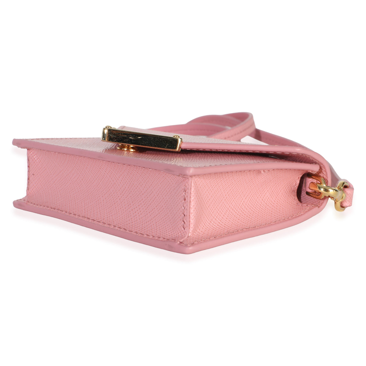 Prada Pink Saffiano Card Holder With Strap Handbag 6