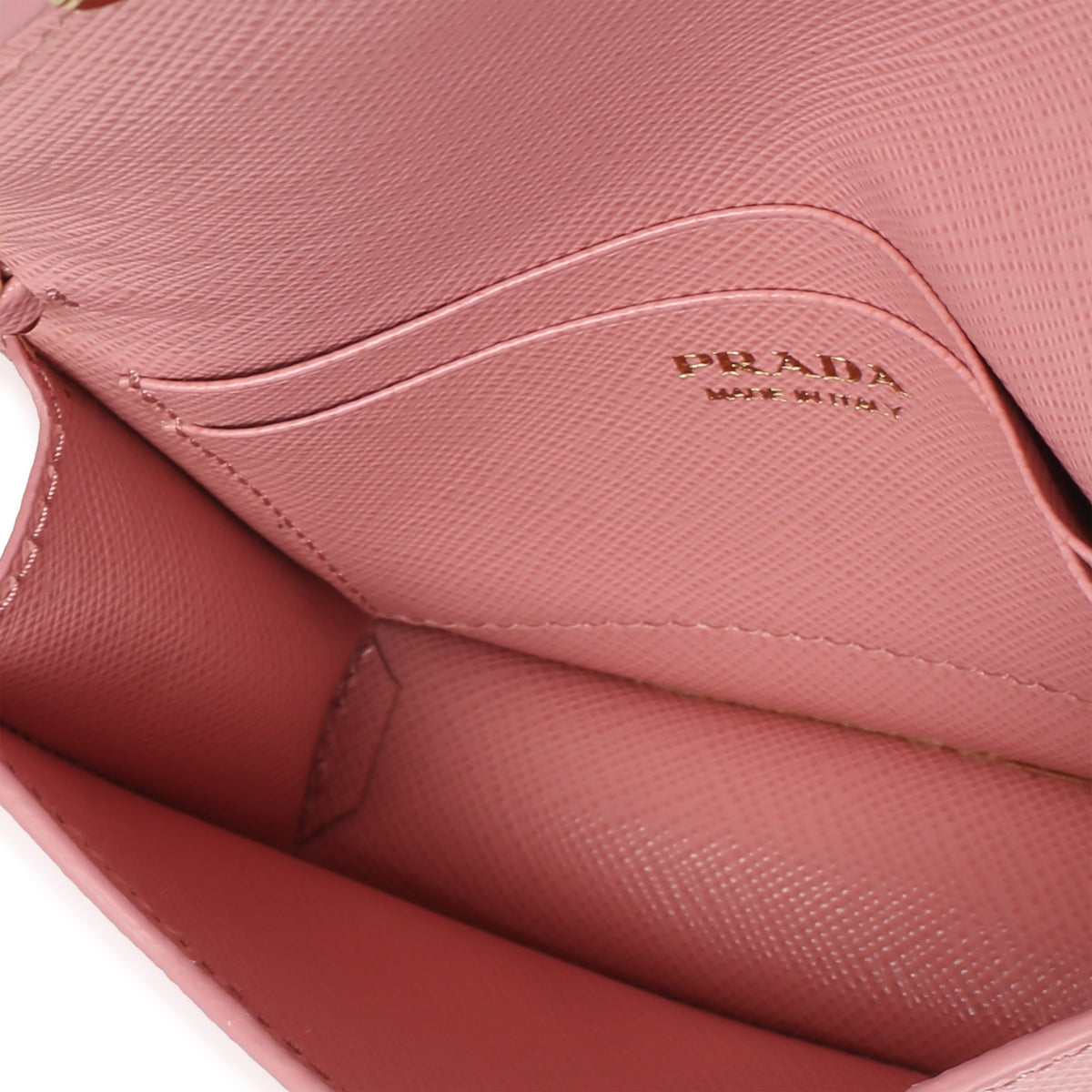 Prada Pink Saffiano Card Holder With Strap Handbag 9