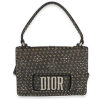 Christian Dior Olive Black Calfskin Studded Dio(r)evolution Top Handle Bag Handbag id
