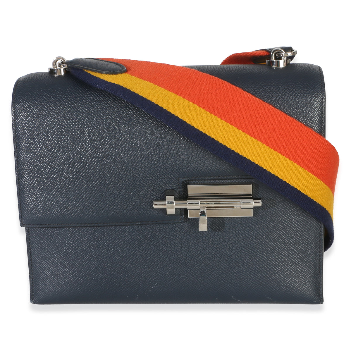 Hermès Bleu Nuit Epsom Verrou 23 PHW Handbag fv