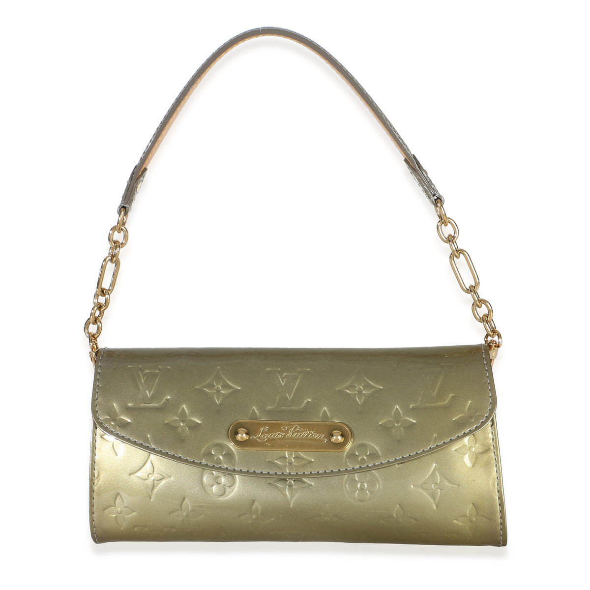 Louis Vuitton Green Grey Monogram Vernis Sunset Boulevard Handbag id