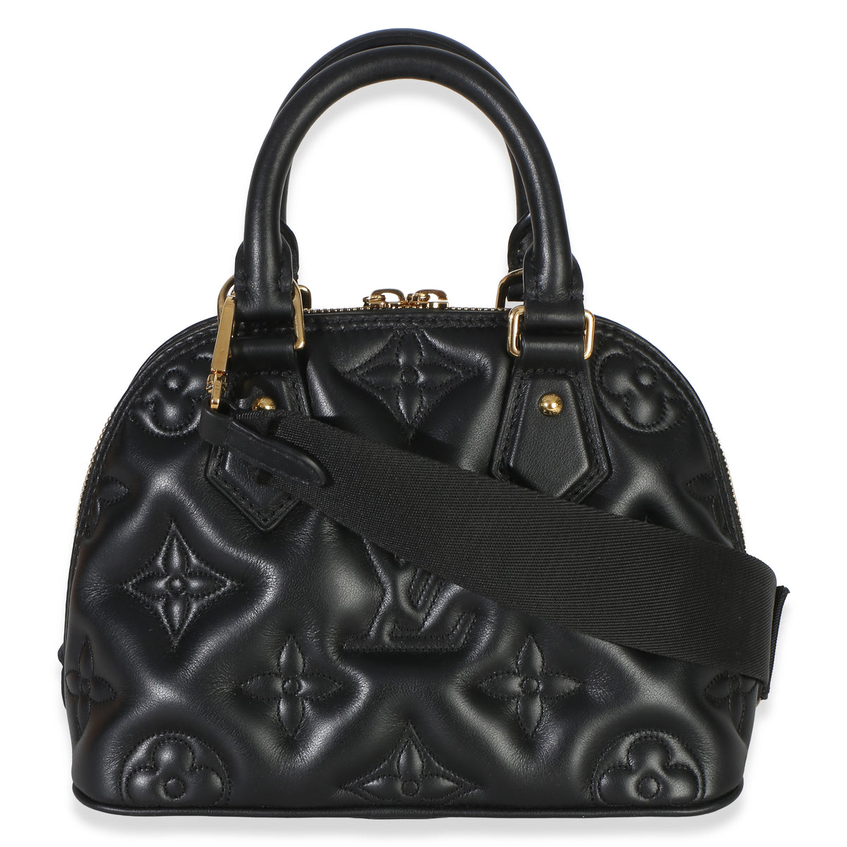 Louis Vuitton Black Bubblegram Calfskin Alma BB Handbag 4