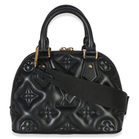 Louis Vuitton Black Bubblegram Calfskin Alma BB Handbag 4